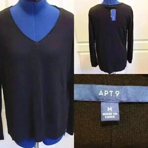 🆕LIGHTWEIGHT black vneck sweater. Size M
